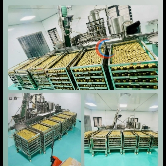 Dây chuyền sản xuất  yến hủ theo yêu cầu, công suất 8000 hủ trên 1 giờ